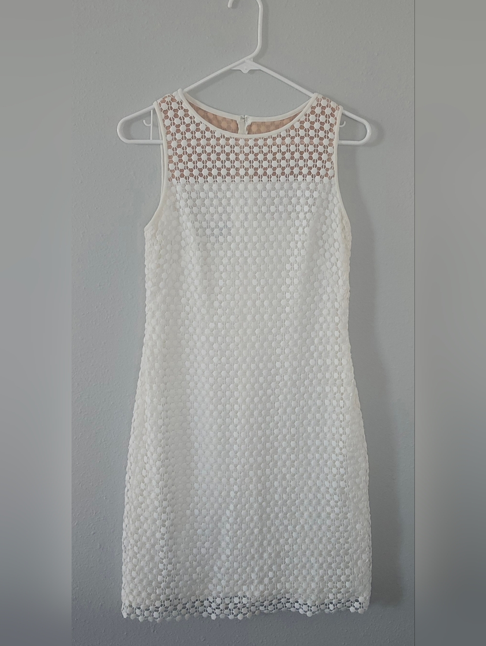 Lauren Ralph Lauren White Lace Midi Sheath Dress- Size 6